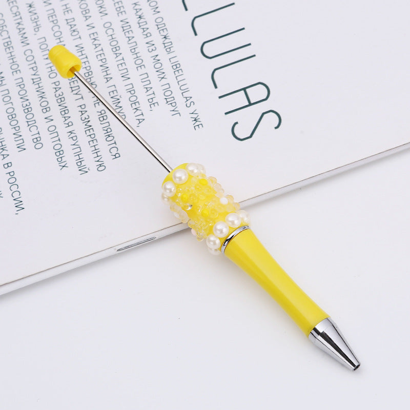 Wholesale Beadable Pens DIY Patch Pearl Flower Beadable Pen